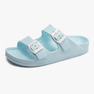 Light Blue Double Strap Sandals